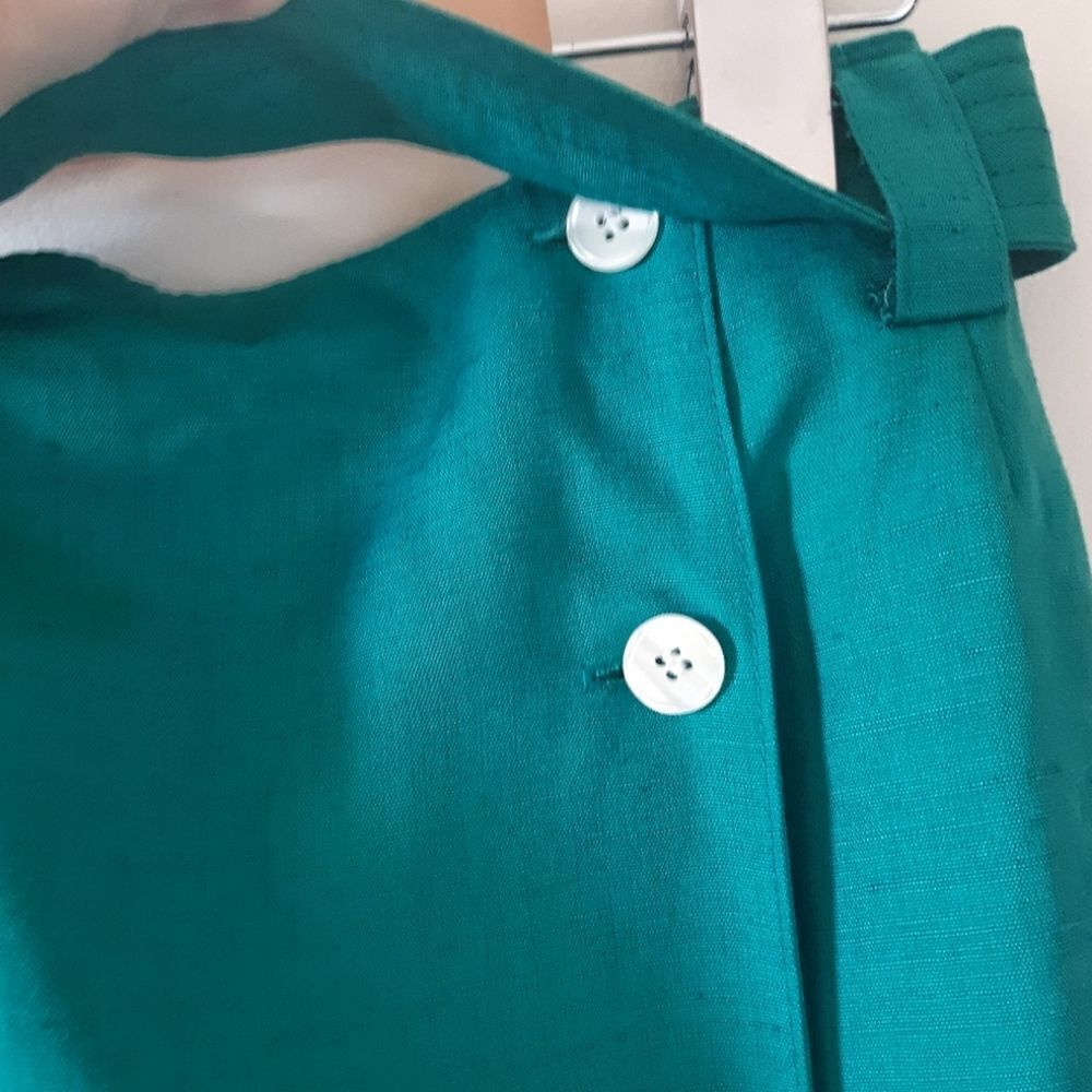 Vintage Alfred Sung Sport Green Midi Skirt - Picture 4 of 8
